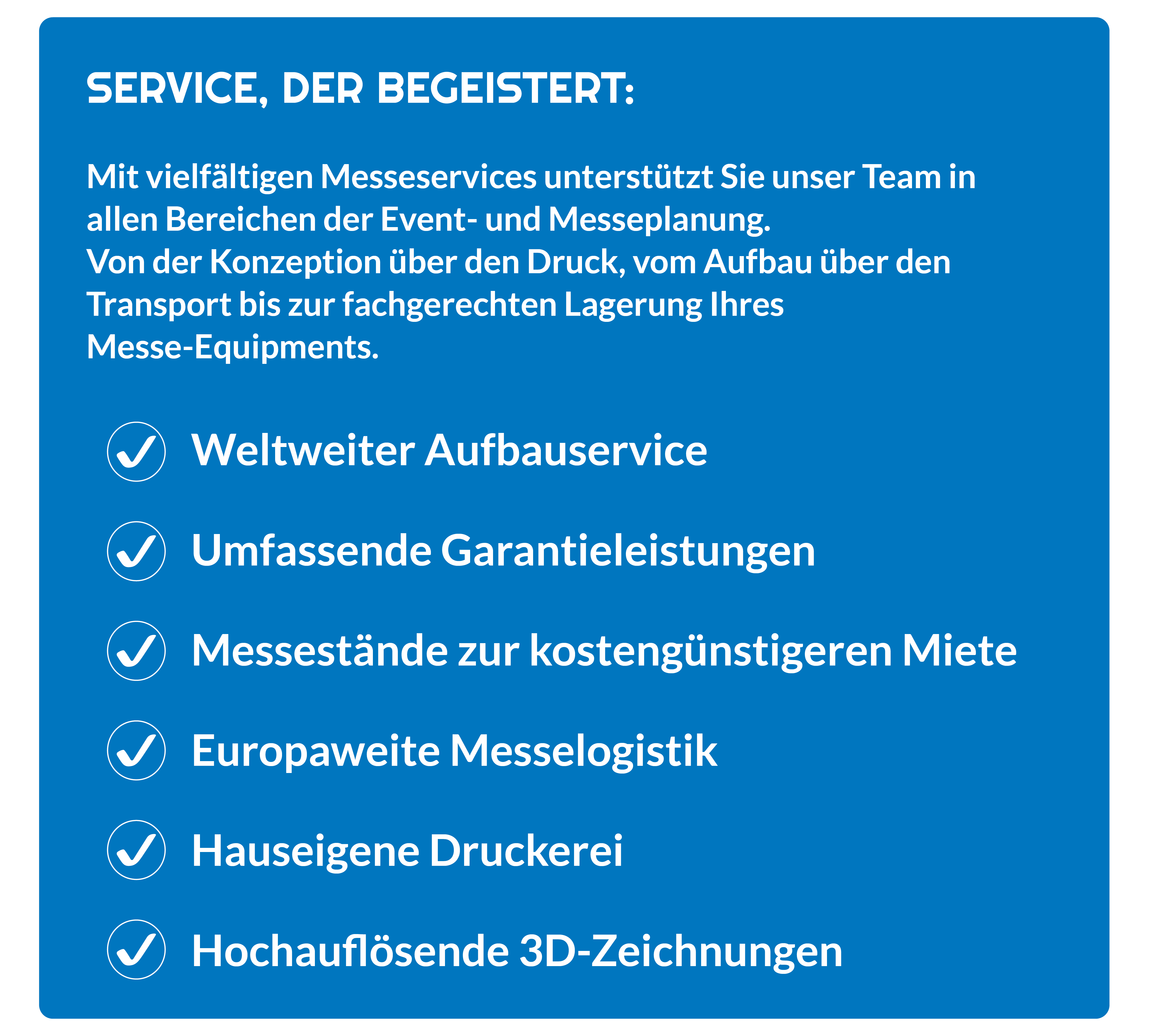 Service Messebau Faltdisplay